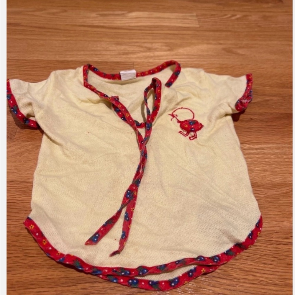 Vintage baby chick yellow top size 24 months made in the USA